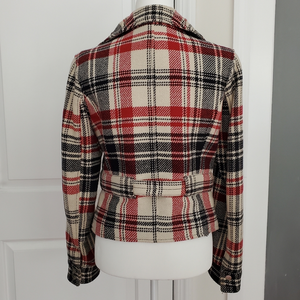 Express Jacket Wool Blend Crop Red. - image 8